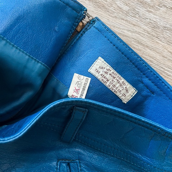 Super Rare Vintage 45RPM Studio Leather Skirt Made In Japan - Picture 5 of 8